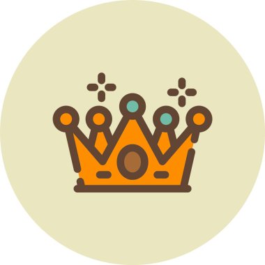 Taç. Web simgesi basit illüstrasyon