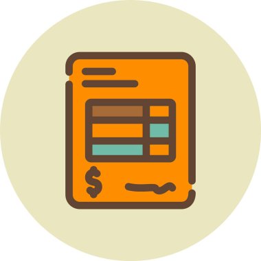 Bankacılık düz simge vektör çizim