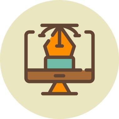 Modern ikon vektör illüstrasyonu, yaz tatili