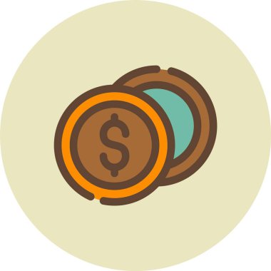 Dolar simgesi vektör illüstrasyonu