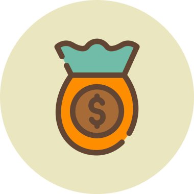 Para çantası ikonu. vektör illüstrasyonu