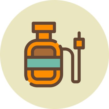 temel şişe simgesi, vektör illüstrasyonu