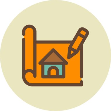 ev simgesi, vektör illüstrasyonu