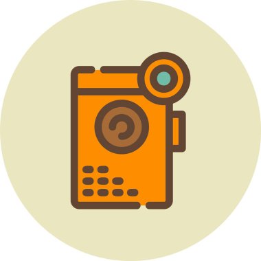 Kamera. Web simgesi basit illüstrasyon