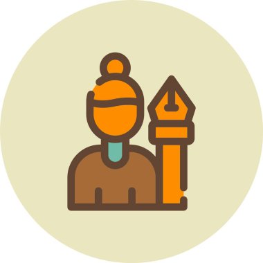 Bir kızın vektör illüstrasyonu