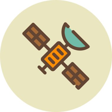 Uydu. Web simgesi basit illüstrasyon