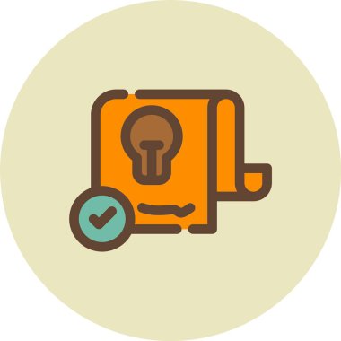 Güvenli bir simgenin vektör illüstrasyonu