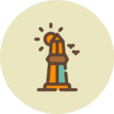 Fener. Web simgesi basit illüstrasyon