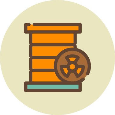 Ahşap varil simgesinin vektör çizimi