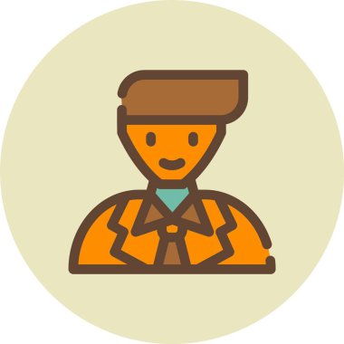 Sırt çantası ve kahve çantası olan bir adamın vektör çizimi.