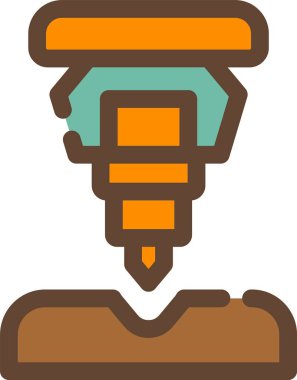 Bir bina simgesinin vektör illüstrasyonu