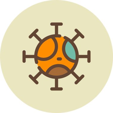 Eşsiz virüs ve covid 19 vektör simgesi