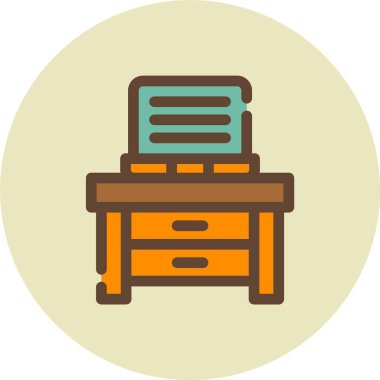 Tablo Doldurulmuş Işık Vektörü Simgesi Tasarımı