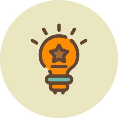 projeniz için ampul yaratıcı yenilik simgesi