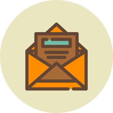 zarf simgesi, vektör çizimi