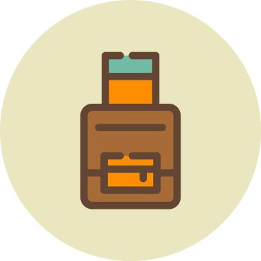 Sırt çantası simgesinin vektör çizimi