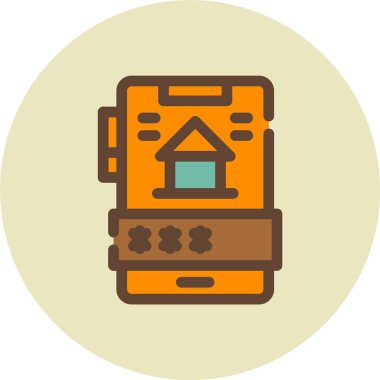 Bir ev simgesinin vektör illüstrasyonu