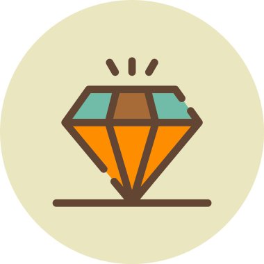 Elmas. Web simgesi basit illüstrasyon