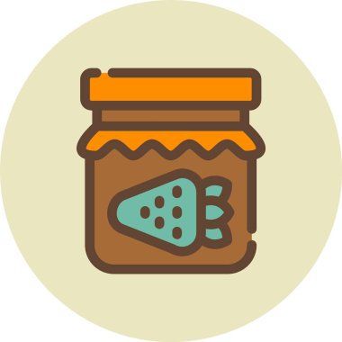 Kavanoz. Web simgesi basit illüstrasyon