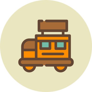 tren. Web simgesi basit illüstrasyon