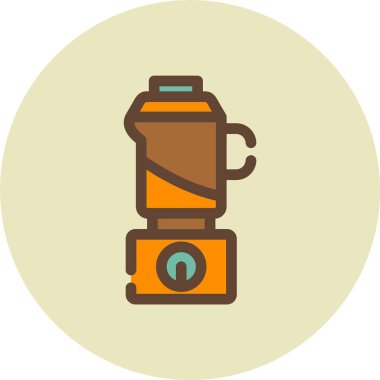 Modern kahve ikonunun vektör illüstrasyonu