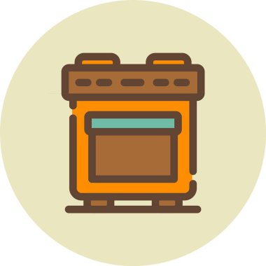 Mutfak. Web simgesi basit illüstrasyon