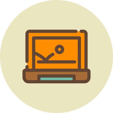 bilgisayar izleme simgesi, vektör illüstrasyonu