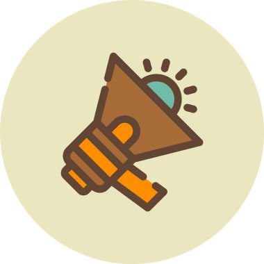 megafon ikonu. beyaz üzerinde izole edilmiş hoparlör vektör rengi