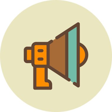 Konuşmacı. Web simgesi basit illüstrasyon