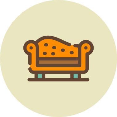 koltuk simgesi vektör illüstrasyonu