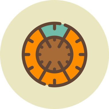 Saat. Web simgesi basit illüstrasyon