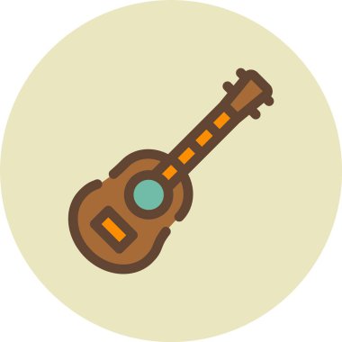 akustik gitar enstrümanı simgesi