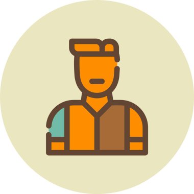 İşçi şapkası simgesi olan işçi, taslak biçimi