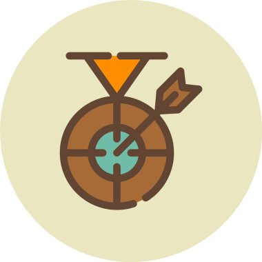 hedef simge vektör illüstrasyonu