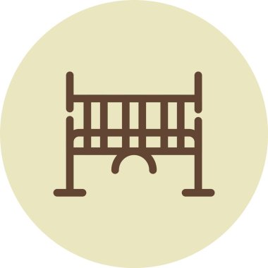 Yedek kulübesi Web simgesi vektör illüstrasyonu