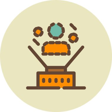 güzel davul çizgisi vektör simgesi