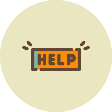 yardımcı vektör simgesi modern illüstrasyon tasarımı