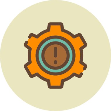 Saat simgesi vektör illüstrasyonu