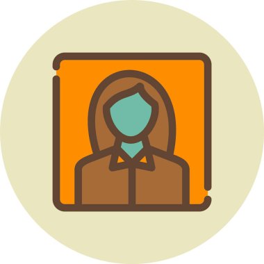 güzel kadın vektör simgesi