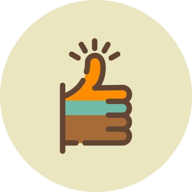 Başparmak yukarı simgesi, stil anahat