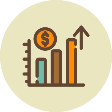 grafik vektörü düz renk simgesi