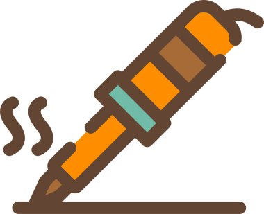 Düz sigara ikonu tüttürüyor