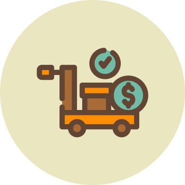 business finansı düz simge, vektör, illüstrasyon