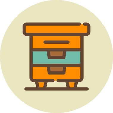 Bal kavanozu ikonu. Web için bal kavanozu vektör simgelerinin özet çizimi