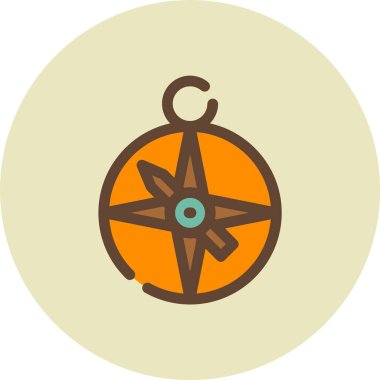 pusula simgesi, vektör illüstrasyonu