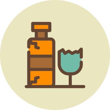 Alkol içeceği. Basit illüstrasyon