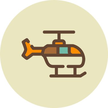 Helikopter simgesi vektör illüstrasyonu