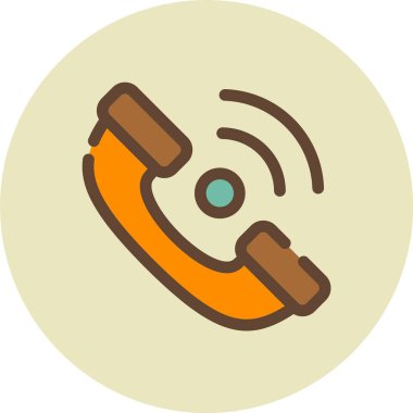 telefon ahizesi simgesi, düz biçim tasarımı