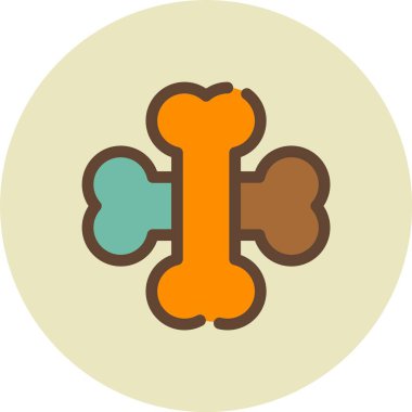 Bir köpek simgesinin vektör illüstrasyonu