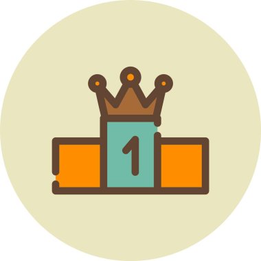 Kazanan podyum vektör simgesi